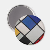 Aimant Piet Mondrian Art moderne (Recto/Verso)