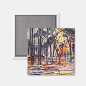 Aimant Piet Mondrian, Bois près d'Oele, (Recto/Verso)