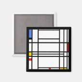 Aimant Piet Mondrian, Composition 10 (Recto/Verso)