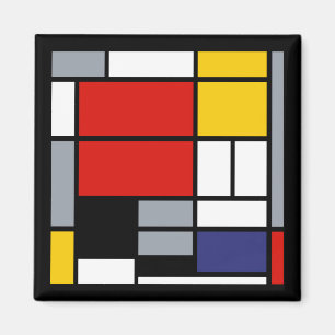 Aimant Piet Mondrian, Composition avec grand plan rouge