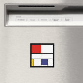 Aimant Piet Mondrian, Composition C (In Situ (Lave-vaisselle))