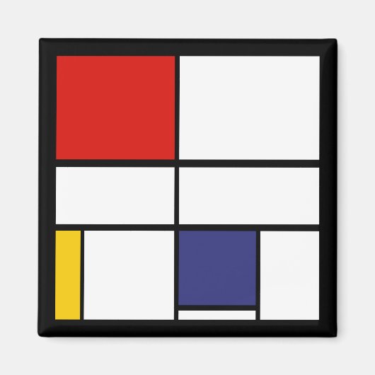 Aimant Piet Mondrian, Composition C (Devant)