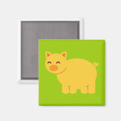 Aimant Piggy Jaune (Recto/Verso)