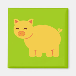 Aimant Piggy Jaune