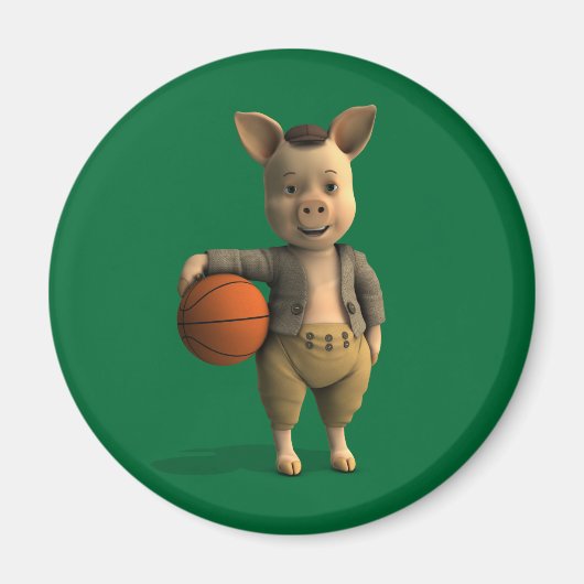 Aimant Piglet de basket (Devant)