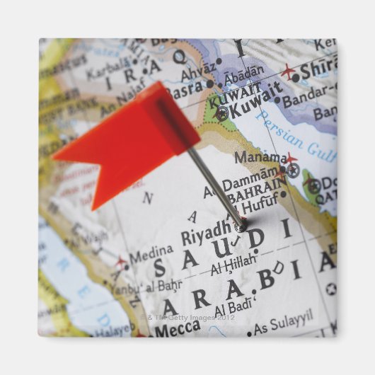 Aimant Pignon de carte placé à Riyadh, Arabie Saoudite su (Devant)