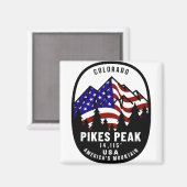 Aimant Pikes Peak Americas Mountain (Recto/Verso)