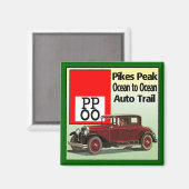 Aimant Pikes Peak Ocean to Ocean Auto Trail (Recto/Verso)
