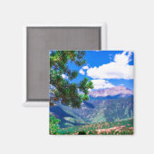 Aimant Pikes Peak vu du jardin des dieux (Recto/Verso)