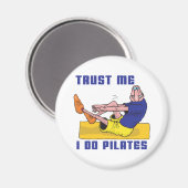 Aimant Pilates amusants (Recto/Verso)