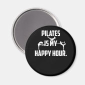 Aimant Pilates est mon happy hour (Recto/Verso)