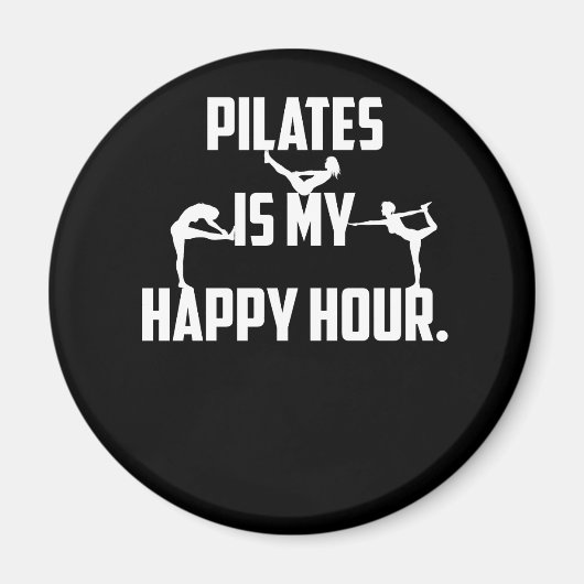 Aimant Pilates est mon happy hour (Devant)