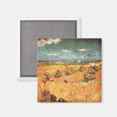Aimant Pile de blé avec faucheuse par Vincent van Gogh (Recto/Verso)