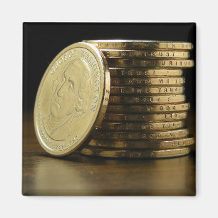 Aimant Pile de pièces de 1 $ George Washington Présidenti