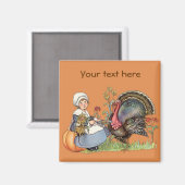 Aimant Pilgrim Girl - Personnaliser (Recto/Verso)