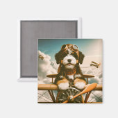 Aimant pilote bernedoodle (Recto/Verso)