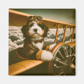 Aimant pilote bernedoodle (Devant)