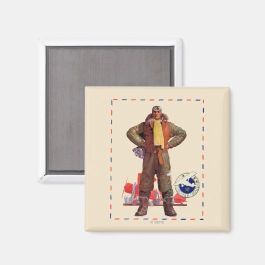 Aimant Pilote d'avion (Recto/Verso)