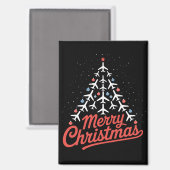 Aimant Pilote de l'arbre de Noël d'avion (Recto/Verso)