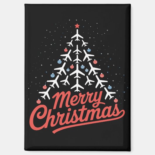 Aimant Pilote de l'arbre de Noël d'avion (Recto)