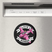 Aimant Pilote Love Bomber Rose (In Situ (Lave-vaisselle))