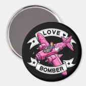 Aimant Pilote Love Bomber Rose (Recto/Verso)