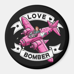 Aimant Pilote Love Bomber Rose
