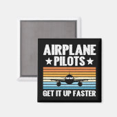 Aimant Pilotes d'avion se lever plus vite Aviator avion (Recto/Verso)