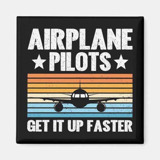 Aimant Pilotes d'avion se lever plus vite Aviator avion (Devant)