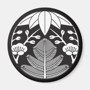 Aimant Pin, feuilles de bambou, ume