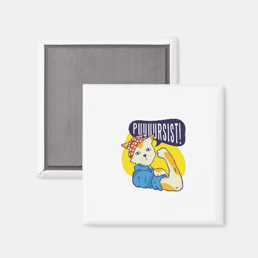 Aimant Pin-up chat (Recto/Verso)