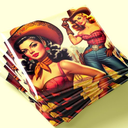 Aimant Pin-up Country Western