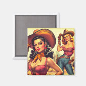 Aimant Pin-up Country Western (Recto/Verso)