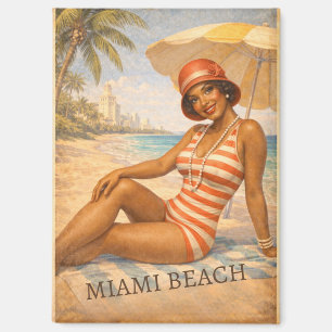 Aimant Pin-Up Vintage Miami Beach des Années 1920