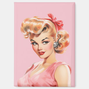 Aimant Pin-Up Vintage – Rosie Belle Rétro 1950