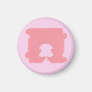 Aimant Pince à pain rose moderne silhouette géométrique