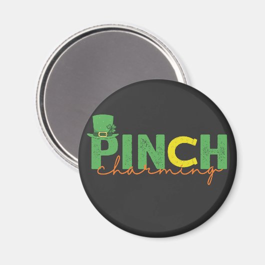 Aimant Pinch CHarming Funny St Patrick's Day Cadeau irlan (Recto/Verso)