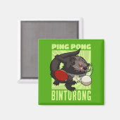 Aimant Ping Pong Binturong Funky Table Tennis Bearcat (Recto/Verso)