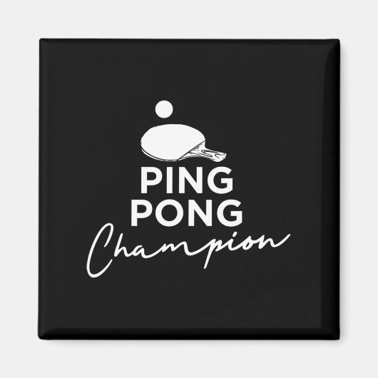 Aimant Ping Pong Champion de tennis de table (Devant)