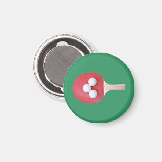 Aimant Ping Pong Paddle et Balls (Recto/Verso)