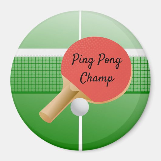 Aimant Ping Pong Table Tennis Magnat Design (Devant)