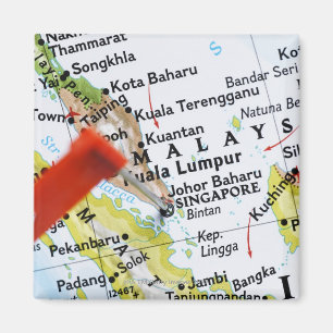 Aimant Pingle de carte placée à Singapour sur la carte, g