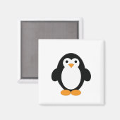 Aimant Pingouin à caricature mignonne (Recto/Verso)