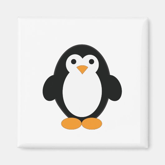 Aimant Pingouin à caricature mignonne (Devant)