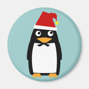 Aimant Pingouin avec le casquette de Père Noël