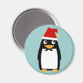 Aimant Pingouin avec le chapeau de Santa (Recto/Verso)