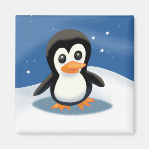Aimant Pingouin de dessin adorable