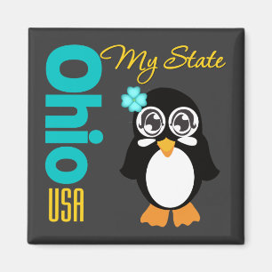 Aimant Pingouin de l'Ohio Etats-Unis
