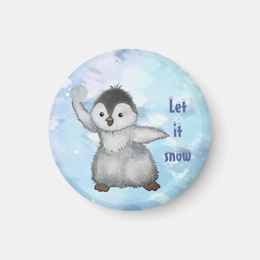 Aimant Pingouin d'hiver (Devant)