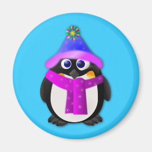 Aimant Pingouin du jour de la neige